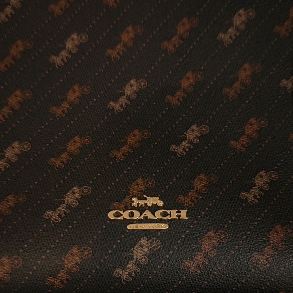 Coach Signature Black and Brown Handbag - Picture 2 of 11